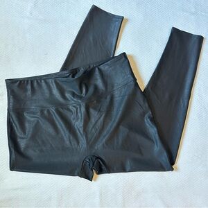Soft Surroundings Black Shine Leggings X-Large Everyday Normcore Chic